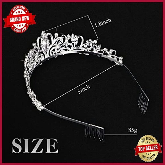 10-Piece Rhinestone Tiara Set with Combs for Parties & Weddings main image 5